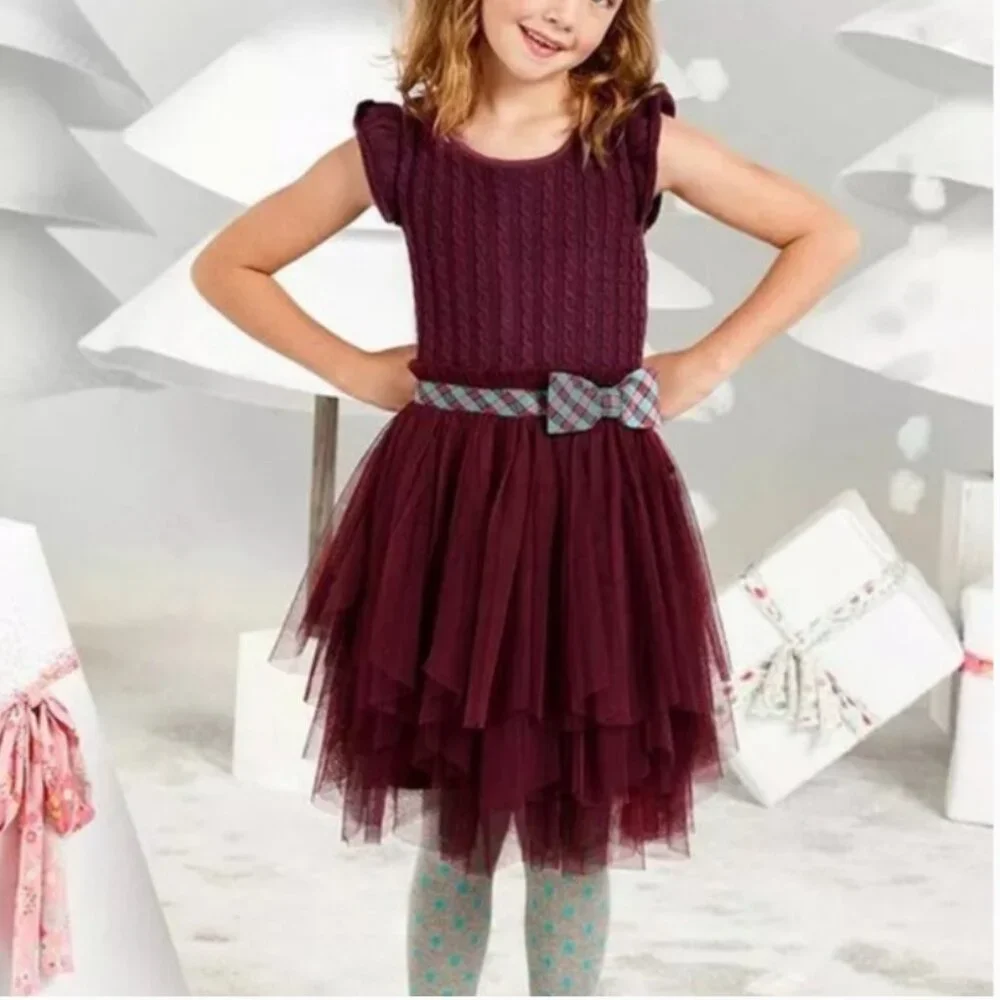 Matilda Jane Purple Tulle Sweater Soiree Dress 6-12 Months